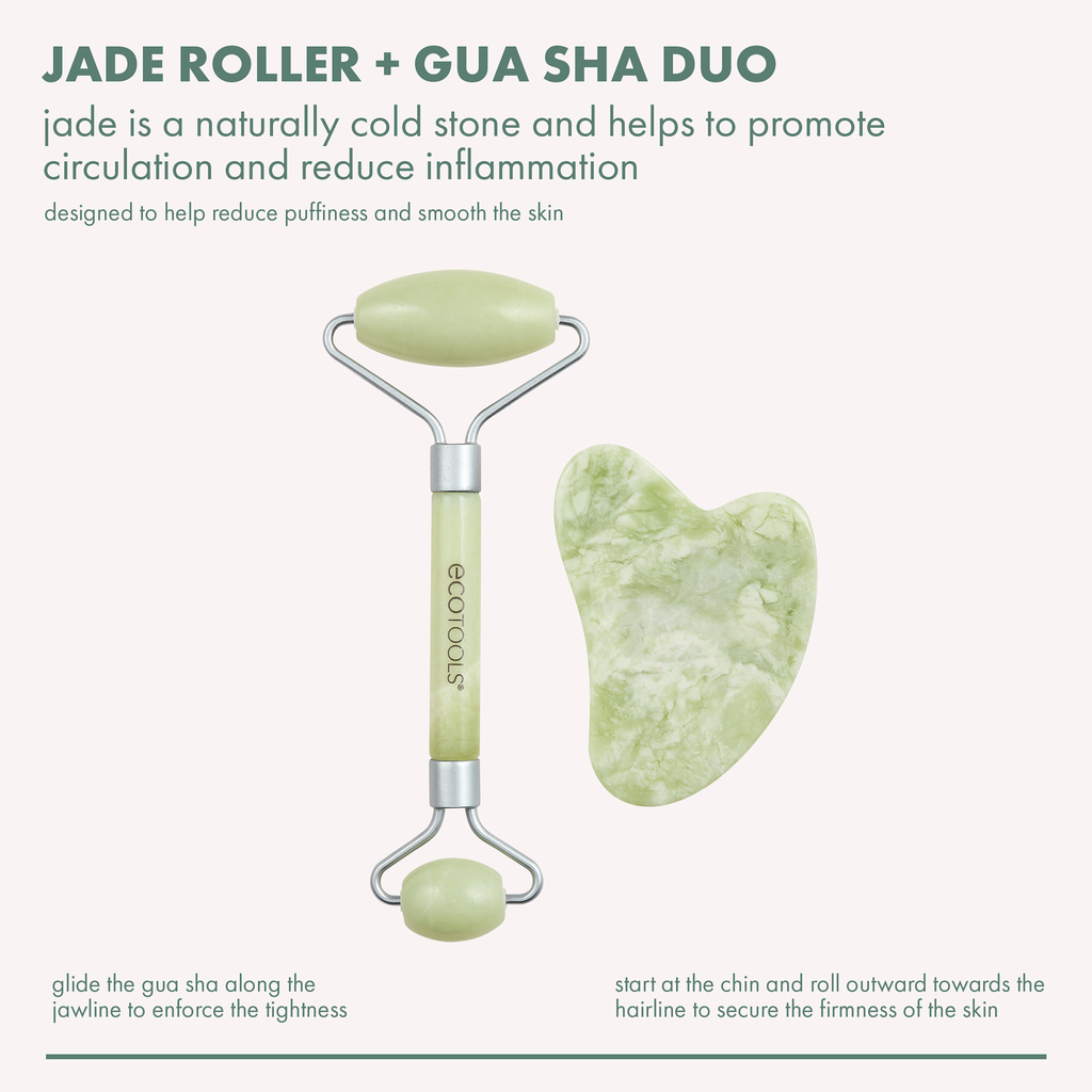 Jade Roller & Gua Sha Stone Duo